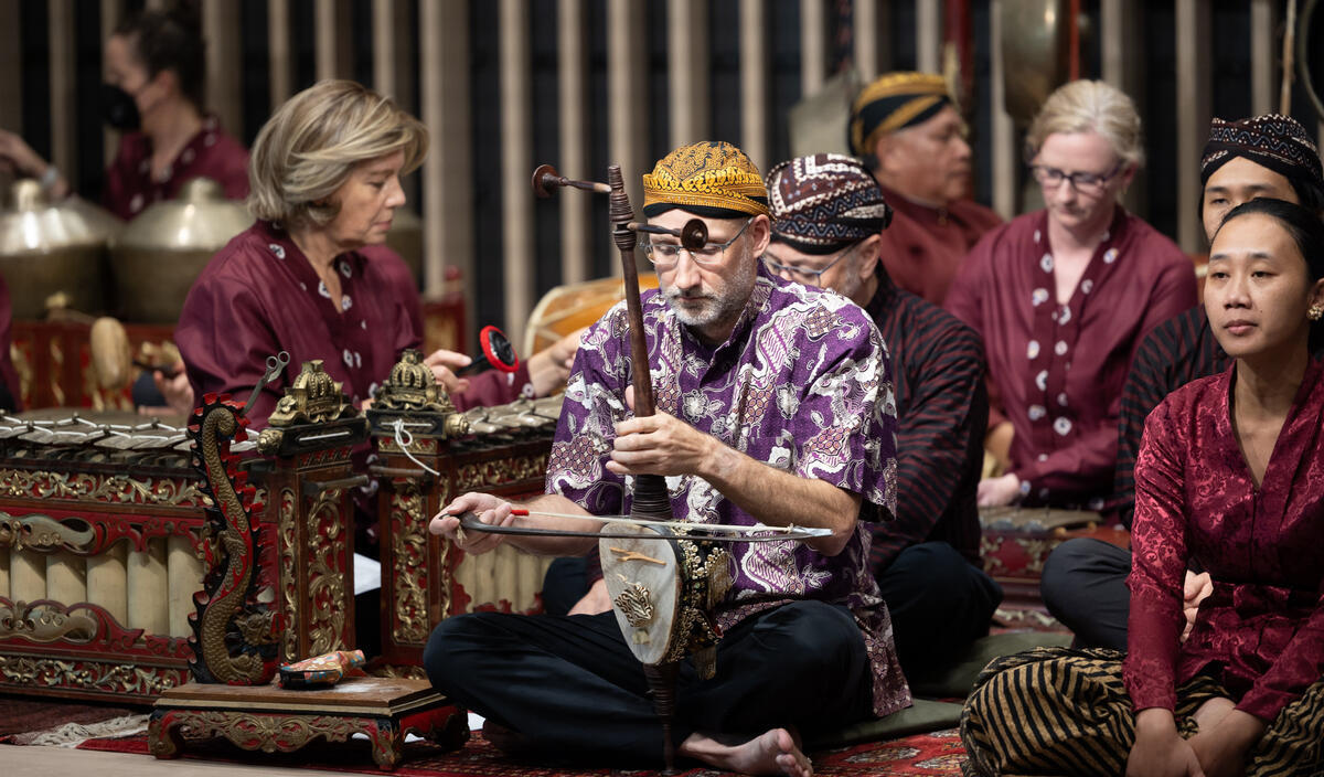 gamelan performance on stage