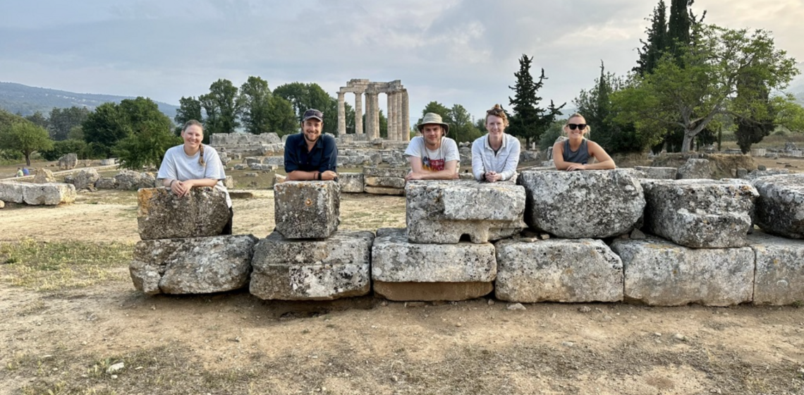 five people The Berkeley team at the Sanctuary of Zeus at Nemea